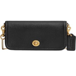 Coach Dinky 14 Bag in Black with Gold Details